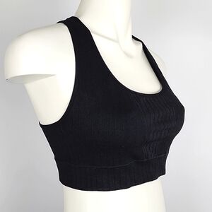 ⭐️2/ $30⭐️ RBX Black Racerback  Lightly Ribbed Light Support Sports Size Large